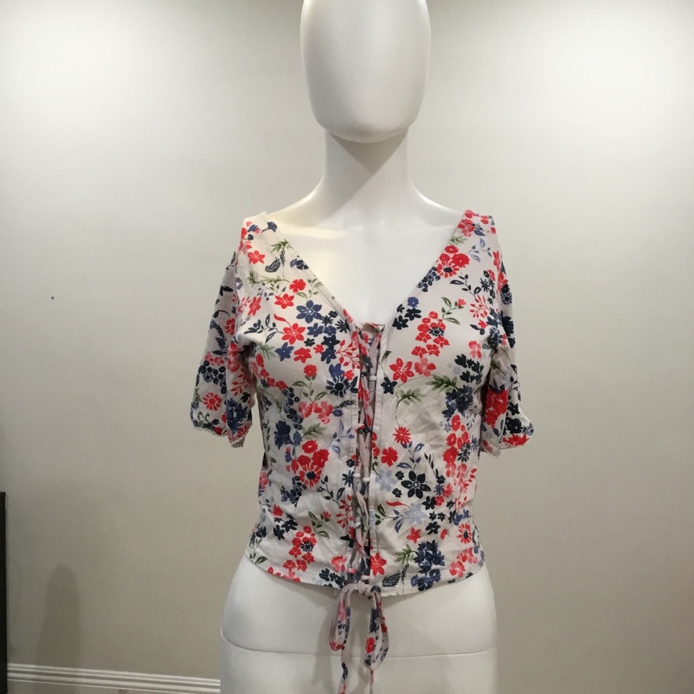 Lucky Brand Floral Crop Top - Size Small